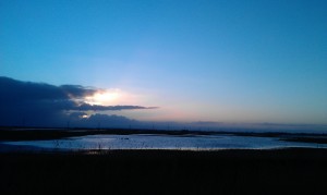 Dawn over WWT Welney on World Wetlands Day