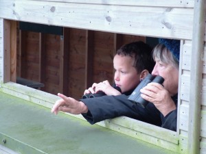 child birdwatching WWT