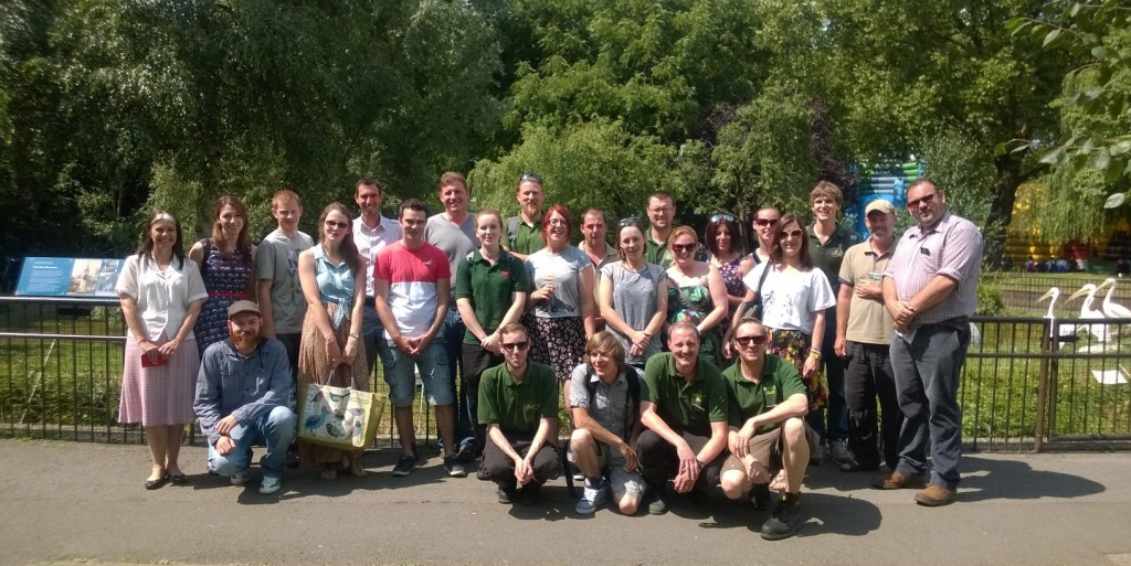 Spot the WWT folks?! Keepers, researchers, flamingo fans alike, gather to discuss ways of advancing flamingo husbandry. WWT Slimbridge played a big role in getting this event up and running. 