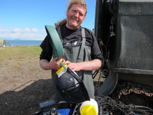 WWT aviculturist Roland Digby in Chukotka (c) Nicky Hiscock