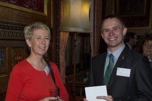 Deputy Shadow Leader, Angela Smith MP, gets a winning smile from WWT's Head of Policy Jeff Knott