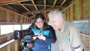 Volunteers filming