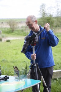 Ray filming insects for the project