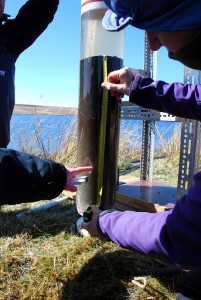 The core taken by 'Big Ben' represents 30 to 50 years of history that has built up in the sediment