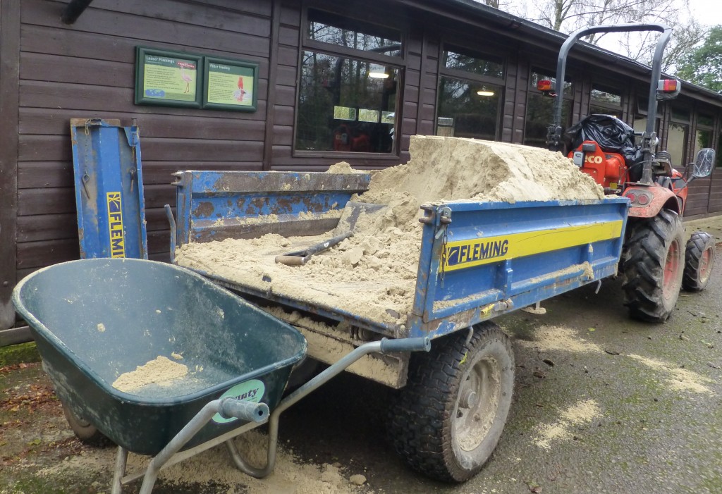 It's takes a trailer-full! This top quality estuary sand needs a lot of effort to get it in place!