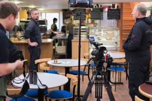 BBC Autumnwatch film a slice of cake in the Caerlaverock café. We don't know why either.