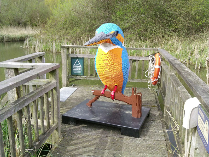 Kate the Kingfisher is one of nine LEGO brick model visitors are flocking in to see.