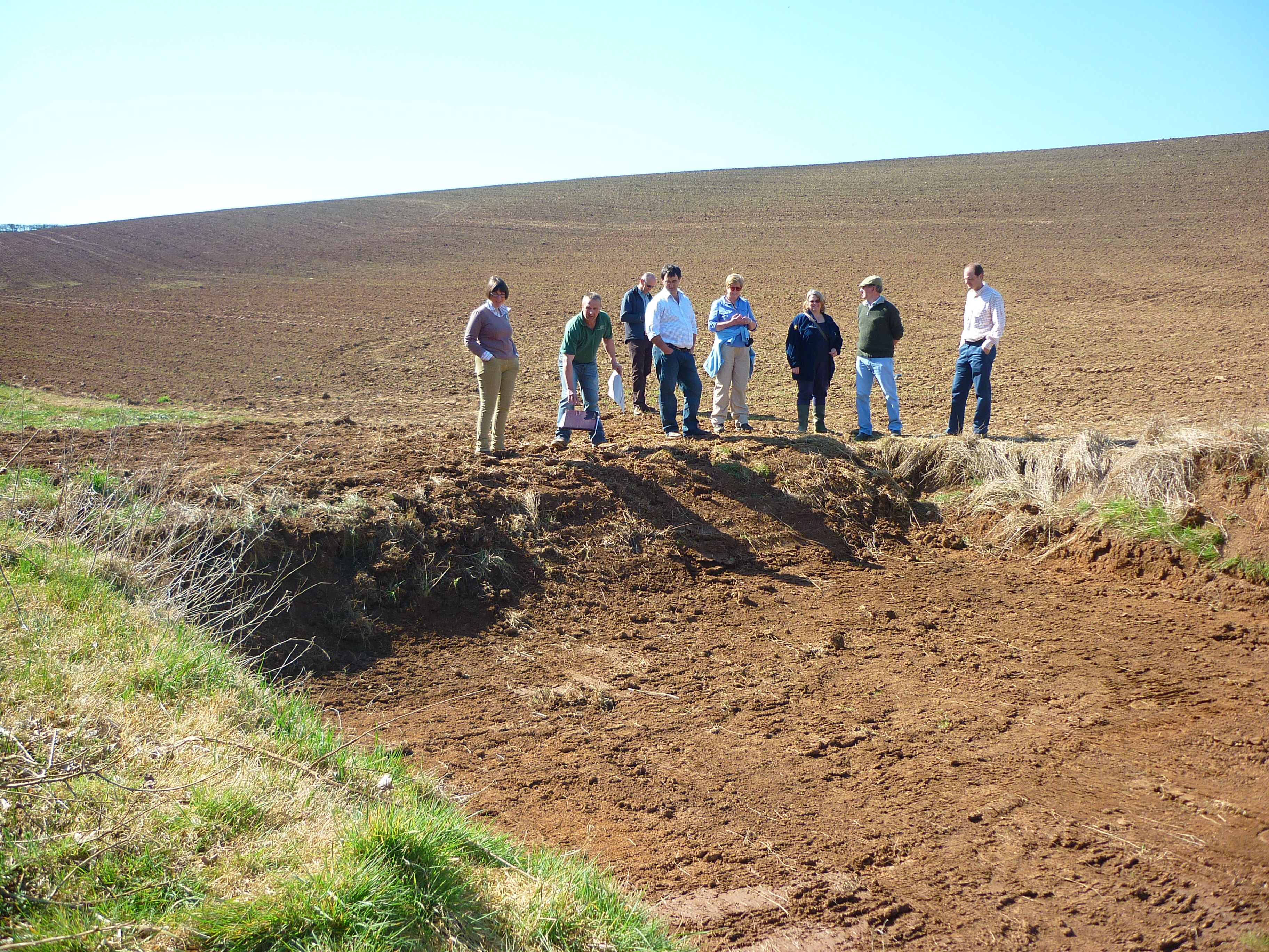 EU money pays for works like sediment traps, that stop topsoil running off and clogging up drainage channels