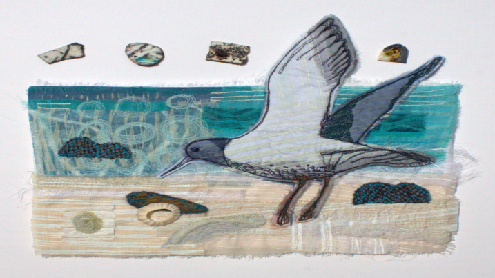 View: 'Drawn to Textiles - Coastal Birds' by Deborah Campbell