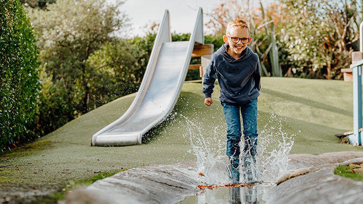 Children playing in Welly Boot Land