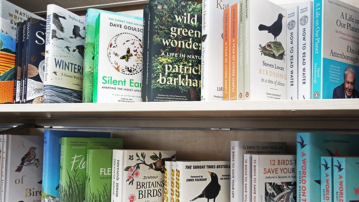 a selection of nature books