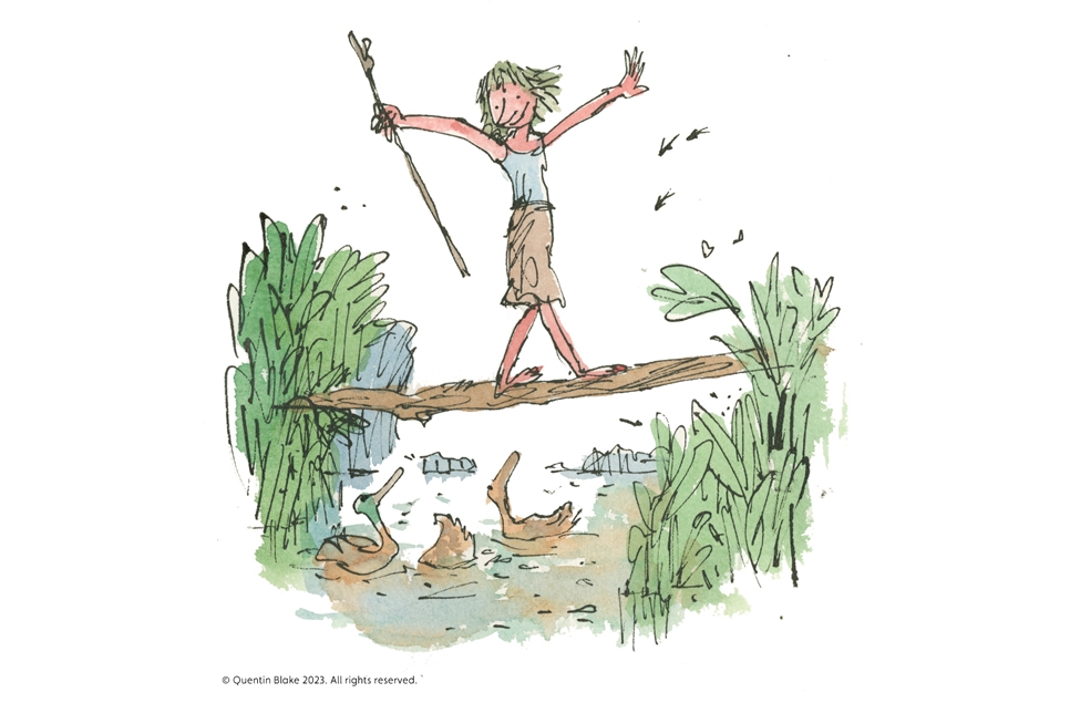 Quentin Blake art draws people to Welsh wetlands