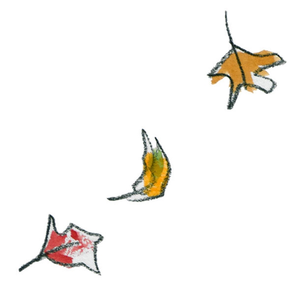 Quentin Blake autumn leaves illustration