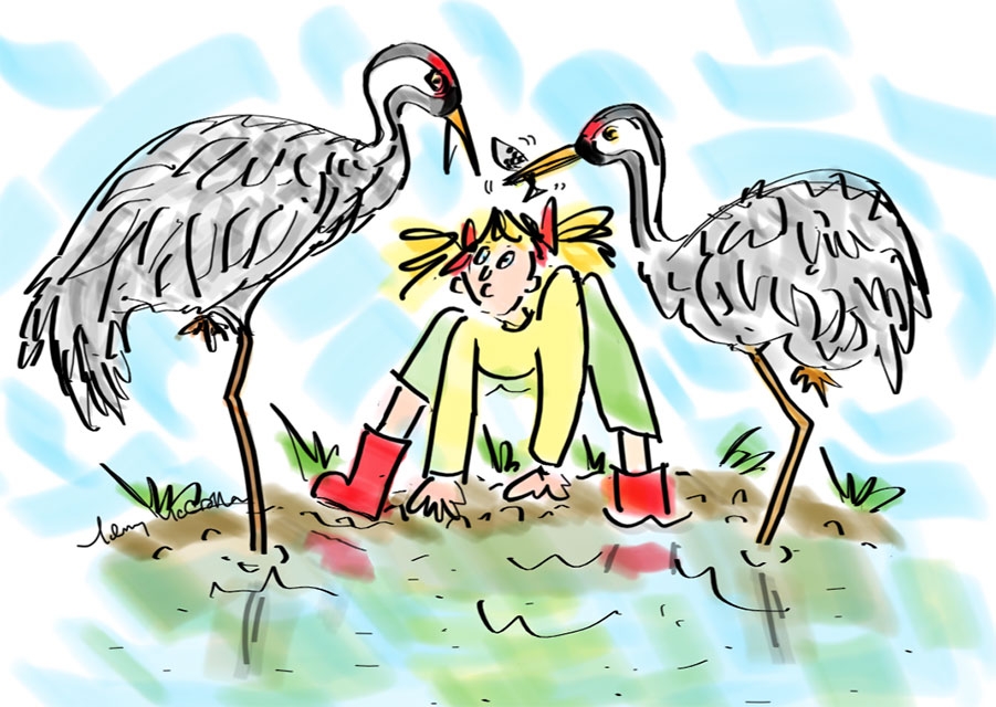 Bobbi and Cranes by Jenny Crohan