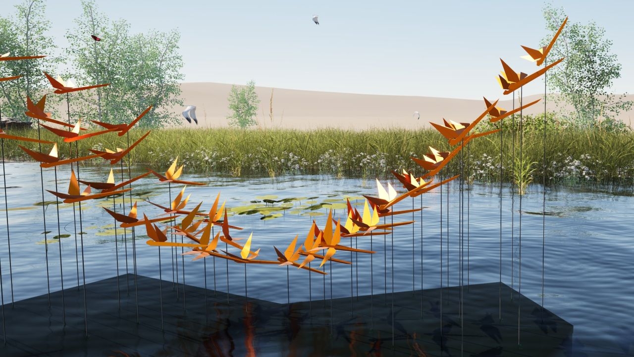 View: Iridescence: A Dragonfly-Inspired Art Installation