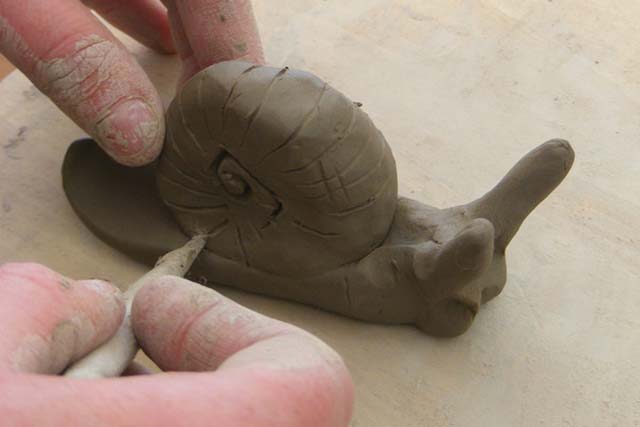 View: Wetland creature clay sculpting