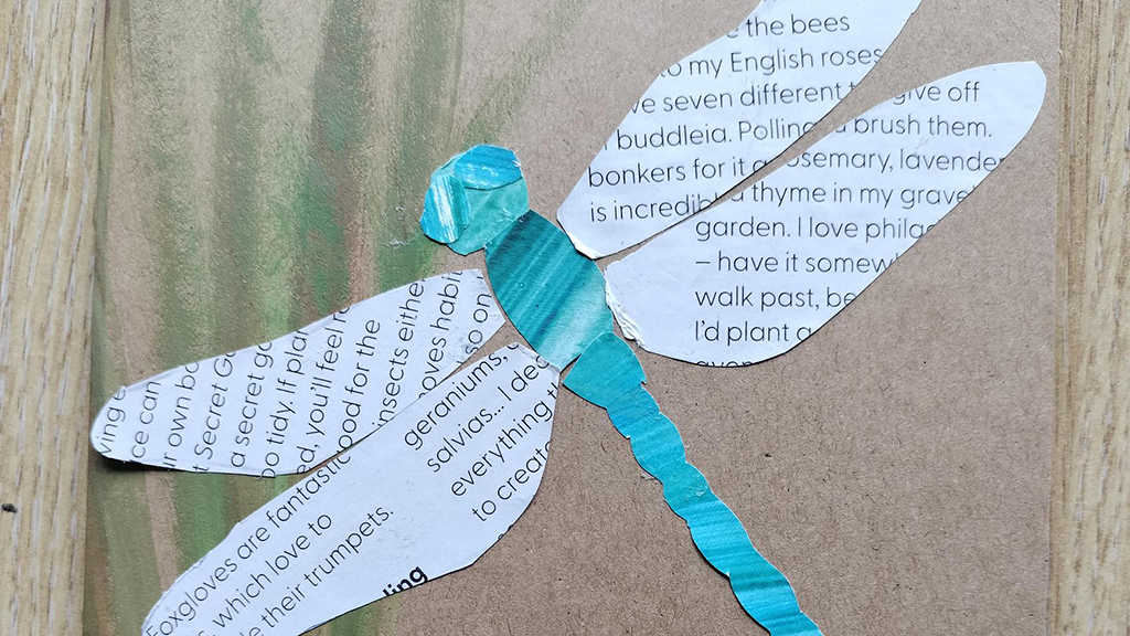 Drop-in Dragonfly Collage Craft Aug 13